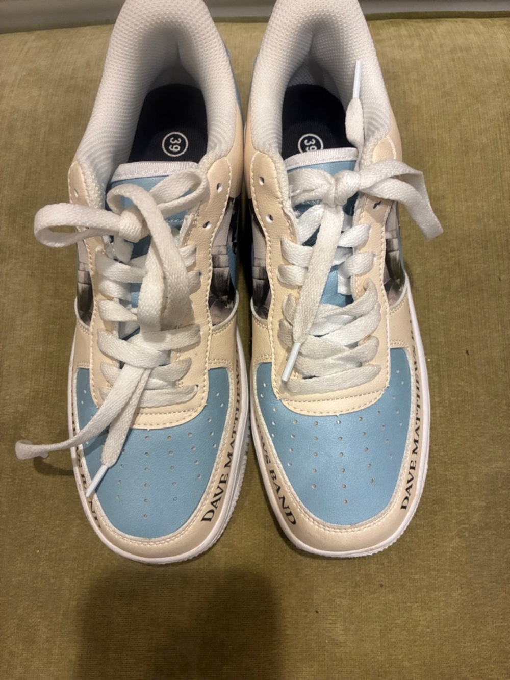 Nike Air Force 1 Dave Mathews Bank Light Blue & Cream Low-Top Sneakers